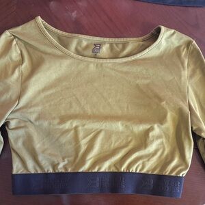 BETTER BODIES Metallic Gold Crop Top